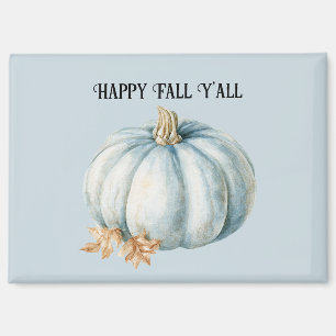 Blue Pumpkin Happy Fall Y'all Magnet