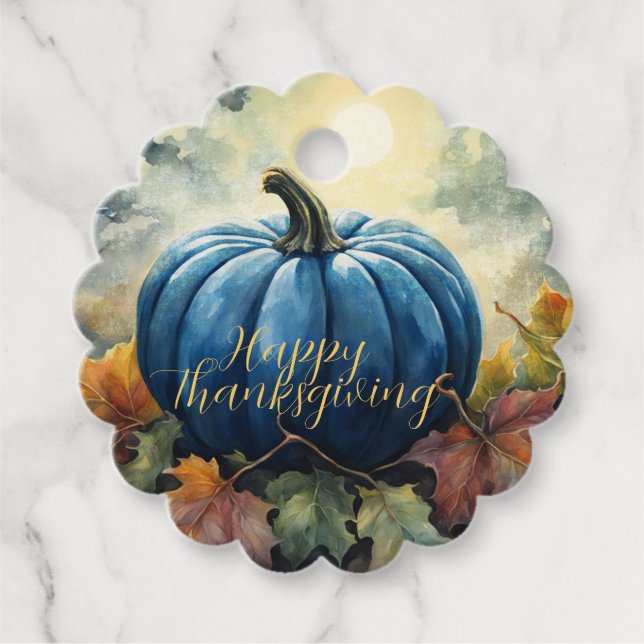 Blue Pumpkin -  Packaging Favour Tags (Front)