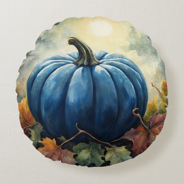 Blue Pumpkin - Pillow (Front)