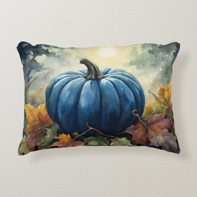 Blue Pumpkin - Pillow (Front)