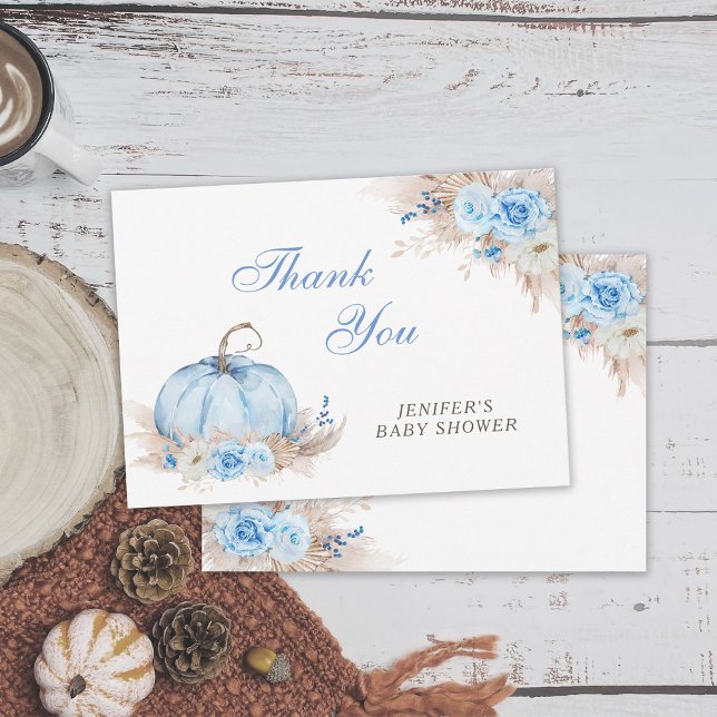 Blue Pumpkin Thank you card (Creator Uploaded)