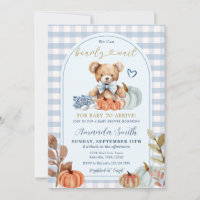 Blue Pumpkin We can Bearly Wait Bear Baby Shower 