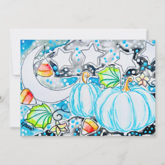 Blue Pumpkins Card