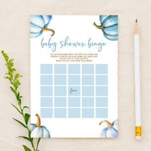 Blue Pumpkins Fall Bingo Baby Shower Game