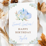 Blue Pumpkins Floral Sweet Sixteen Birthday Card<br><div class="desc">This cute and whimsical sweet sixteen birthday card can be personalised with a name or title such as daughter, granddaughter, niece, friend etc. The design features pastel blue pumpkins and beautiful floral arrangements. The text combines handwritten script and modern sans serif fonts for a stylish and modern look. This is...</div>