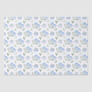 Blue Pumpkins Floral Tissue Paper