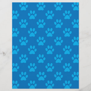 Blue puppy paws pattern