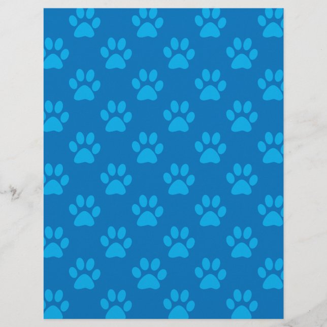 Blue puppy paws pattern (Front)