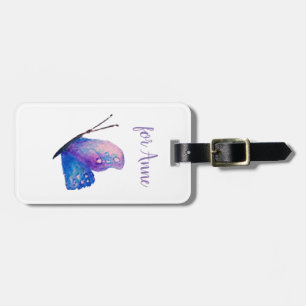 Blue, Purle Butterfly  Art Luggage Tag