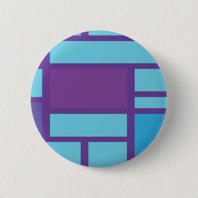 Blue & Purple abstract Button (Front)