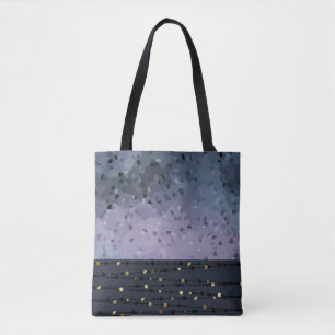 Blue-purple, abstraction tote bag