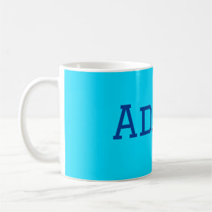 Blue purple add name text back to school message s coffee mug