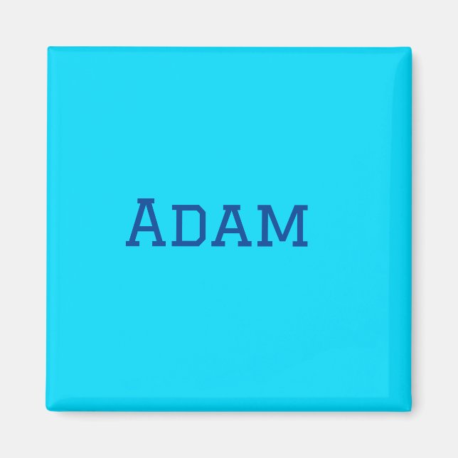 Blue purple add name text back to school message s magnet (Front)