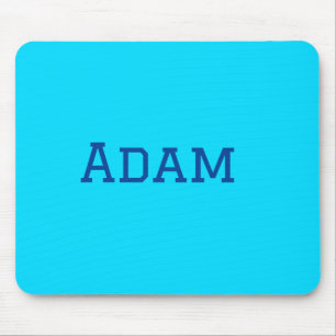 Blue purple add name text back to school message s mouse pad