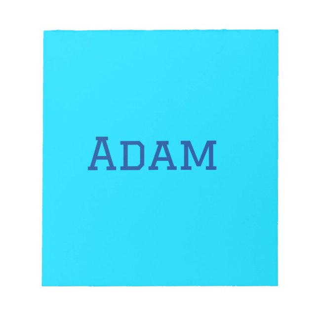 Blue purple add name text back to school message s notepad (Front)