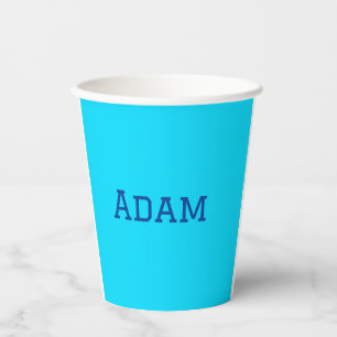 Blue purple add name text back to school message s paper cups