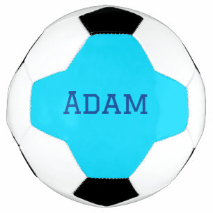 Blue purple add name text back to school message s soccer ball