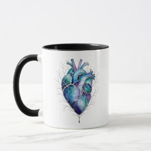 Blue & Purple Anatomical Heart Mug