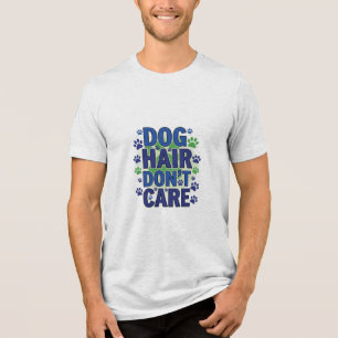 Blue, purple and green dog paw prints design Tri-Blend shirt