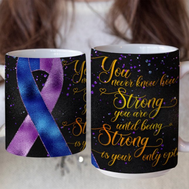 Blue Purple Awareness Ribbon Mug Design (Creator Uploaded)