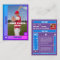 Blue/Purple Baseball Trading Card - Custom Stats