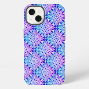 Blue purple boho iPhone case