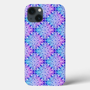 Blue purple boho iPhone case