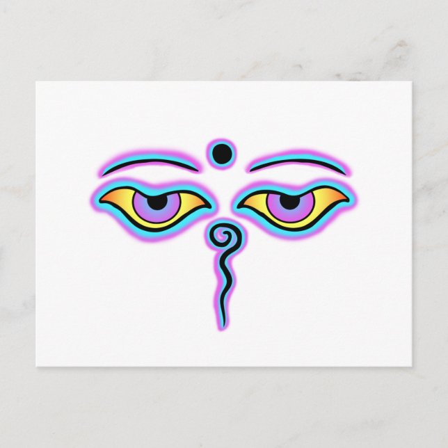 Blue & Purple Buddha Eyes.png Postcard (Front)