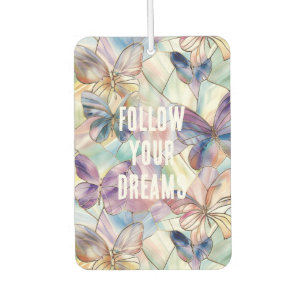 Blue Purple Butterflies Car Air Freshener