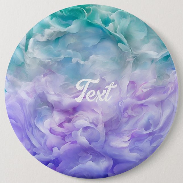 Blue & purple cloud swirl 6 cm round badge (Front)