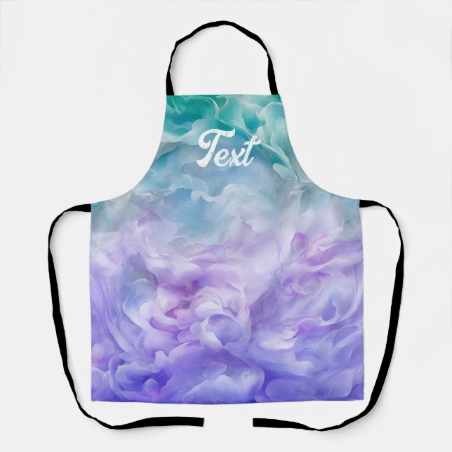 Blue & purple cloud swirl apron (Front)