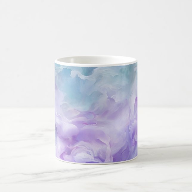 Blue & purple cloud swirl coffee mug (Center)