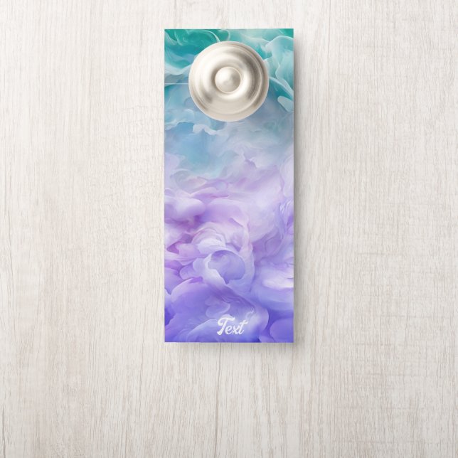 Blue & purple cloud swirl door hanger (On Knob)