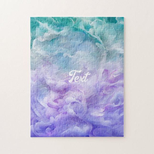 Blue & purple cloud swirl jigsaw puzzle (Vertical)
