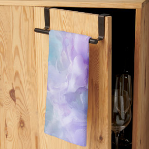 Blue & purple cloud swirl tea towel