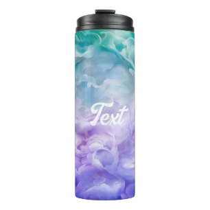 Blue & purple cloud swirl thermal tumbler