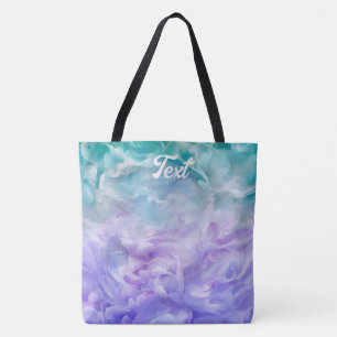 Blue & purple cloud swirl tote bag
