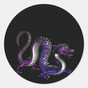 Blue Purple Dragon Design 2 :: Fantasy Stickers
