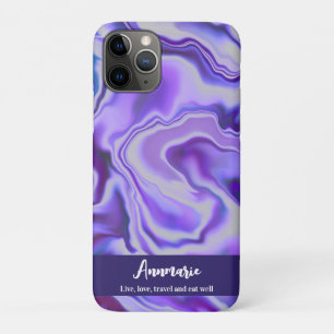 Blue & Purple Elegant Marble Abstract Personalised Case-Mate iPhone Case