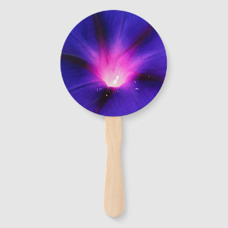 Blue-Purple Floral Hand Fan