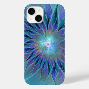 Blue Purple Flower Dream Abstract Fractal Art Case-Mate iPhone 14 Case