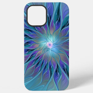 Blue Purple Flower Dream Abstract Fractal Art iPhone 12 Pro Max Case