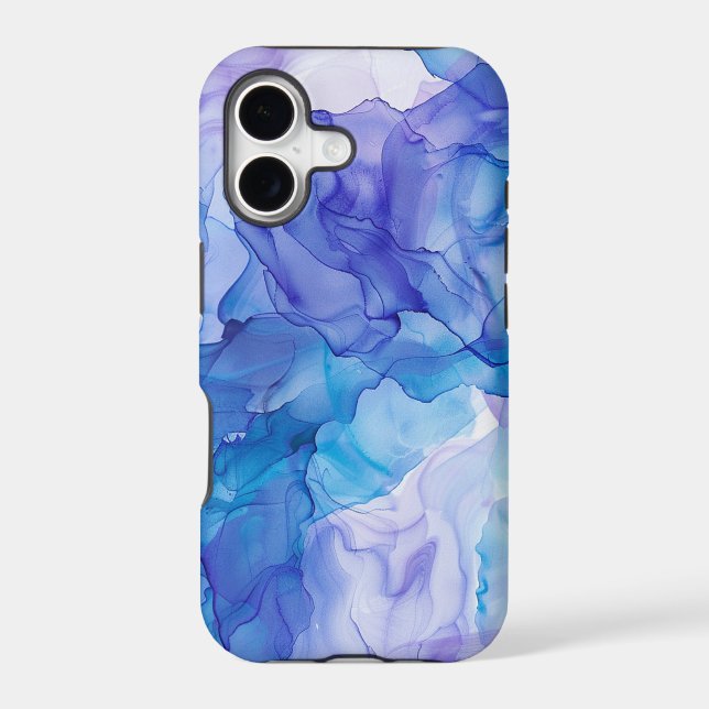 Blue Purple Fluid Watercolor Marble (Back)