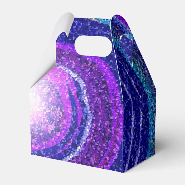 Blue purple galaxy mosaic favour box (Front Side)