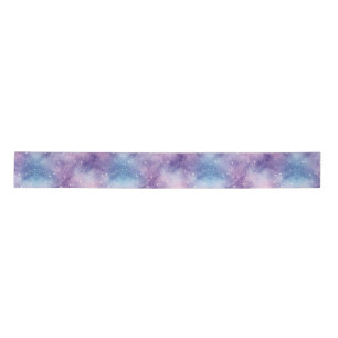 Blue Purple Galaxy Texture Satin Ribbon