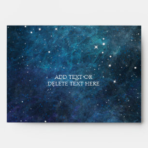 Blue Purple Galaxy Wedding Custom Envelope