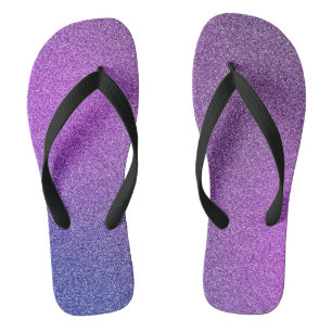 Blue-Purple Gradient Glitters, Pair of Jandals