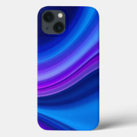 Blue Purple Gradient Wave iPhone Case