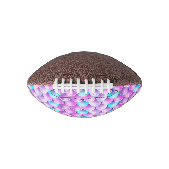 Blue Purple Holographic mermaid pattern Football (Front)