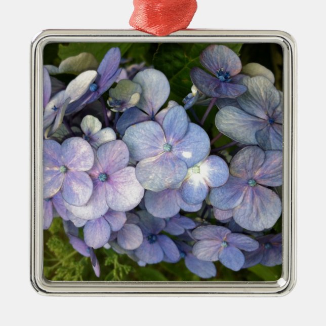 Blue Purple Hydrangea Metal Tree Decoration (Front)